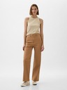 GAP Khaki hlače High Stride wide-leg gležnjače GAP