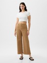 GAP Khaki hlače High Stride wide-leg gležnjače GAP