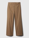 GAP Khaki hlače High Stride wide-leg gležnjače GAP