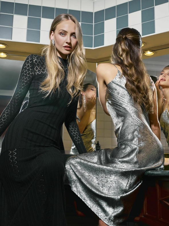 Orsay Crna ženska maxi haljina ORSAY