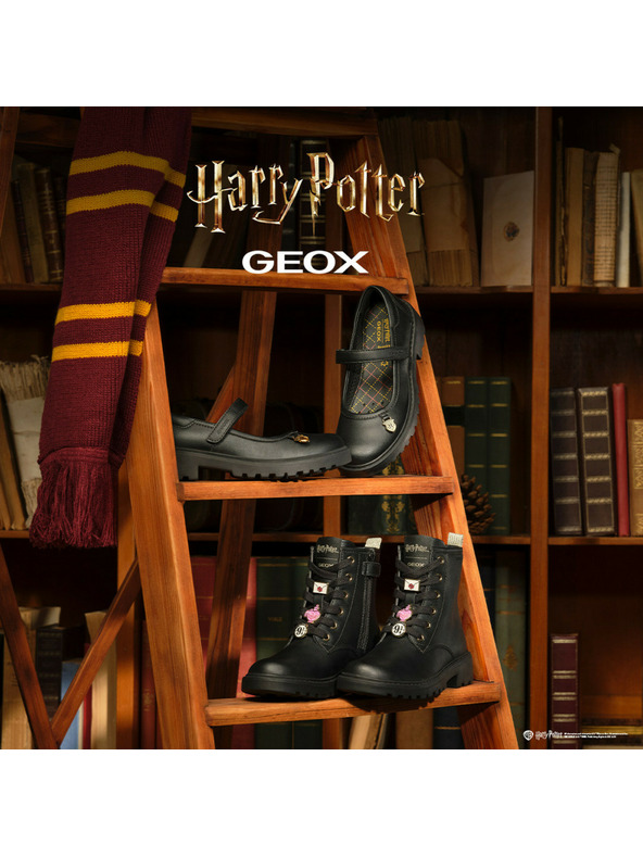 Geox Crne djevojačke balerinke Geox Casey Harry Potter