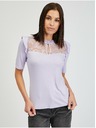 Orsay Svjetloljubičasta ženska majica s čipkom ORSAY