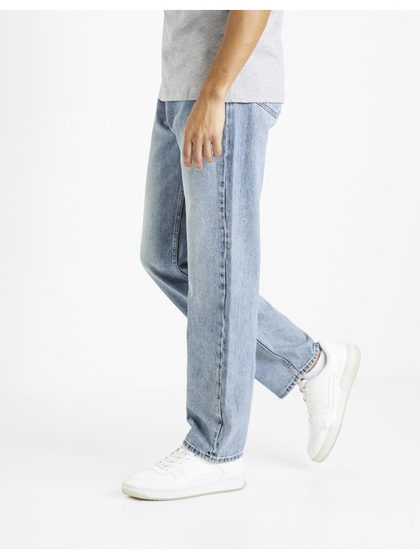 Celio Svijetloplave muške traperice ravnog kroja Celio C15 Dostraight