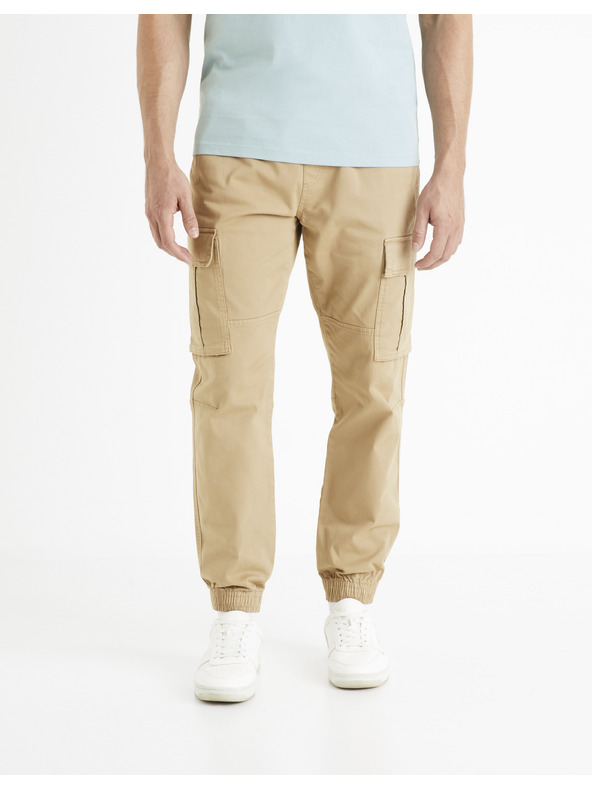 Celio Bež muške cargo hlače Celio Docar
