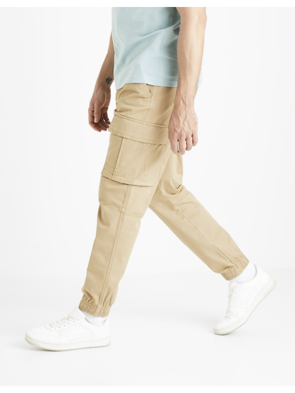 Celio Bež muške cargo hlače Celio Docar