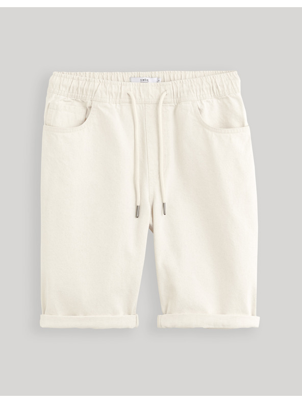 Celio Celio Dojogdenbm muške kratke traper hlače krem ​​boje