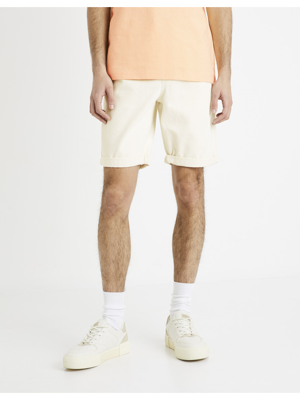 Celio Celio Dojogdenbm muške kratke traper hlače krem ​​boje