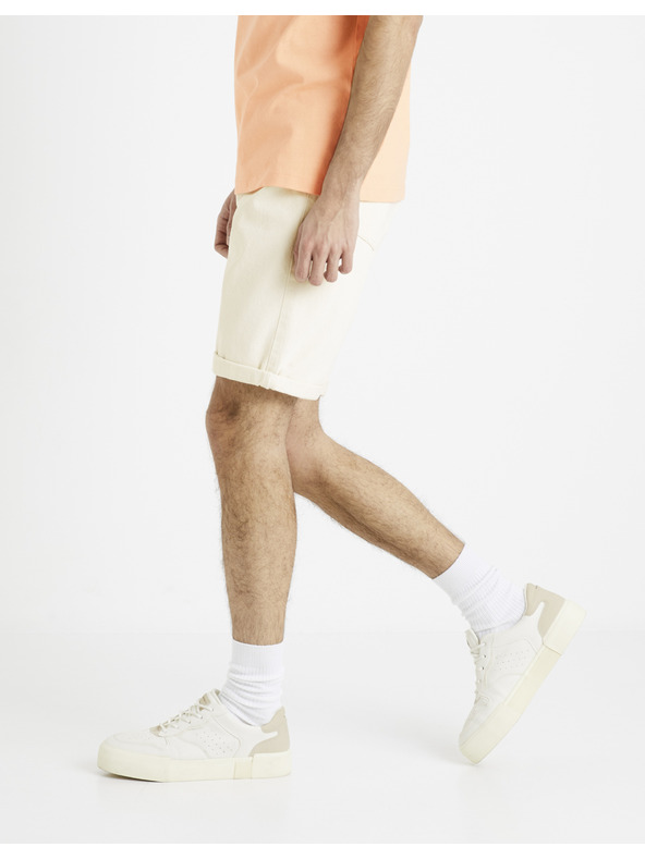 Celio Celio Dojogdenbm muške kratke traper hlače krem ​​boje