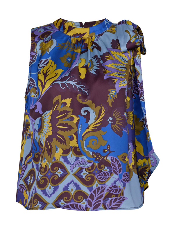 Orsay Plava ženska satenska bluza s uzorkom ORSAY