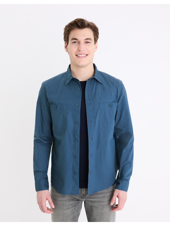 Celio Tamnoplava muška košulja Celio Gagusti2