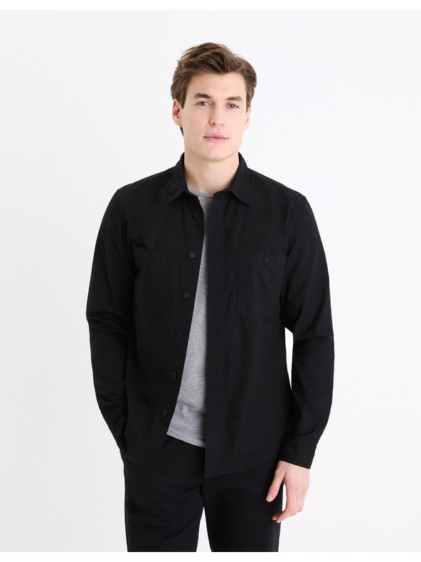 Celio Crna muška košulja Celio Gagusti2