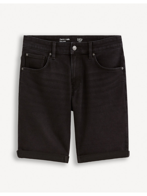 Celio Celio Boknitbm Crne muške traper kratke hlače