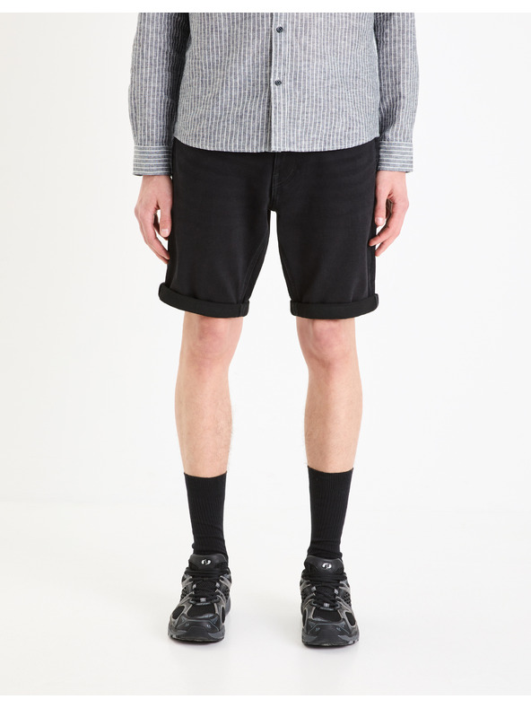 Celio Celio Boknitbm Crne muške traper kratke hlače