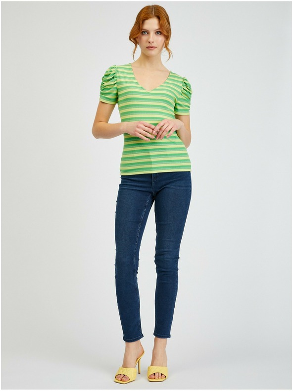 Orsay Žuto-zelena ženska prugasta majica ORSAY