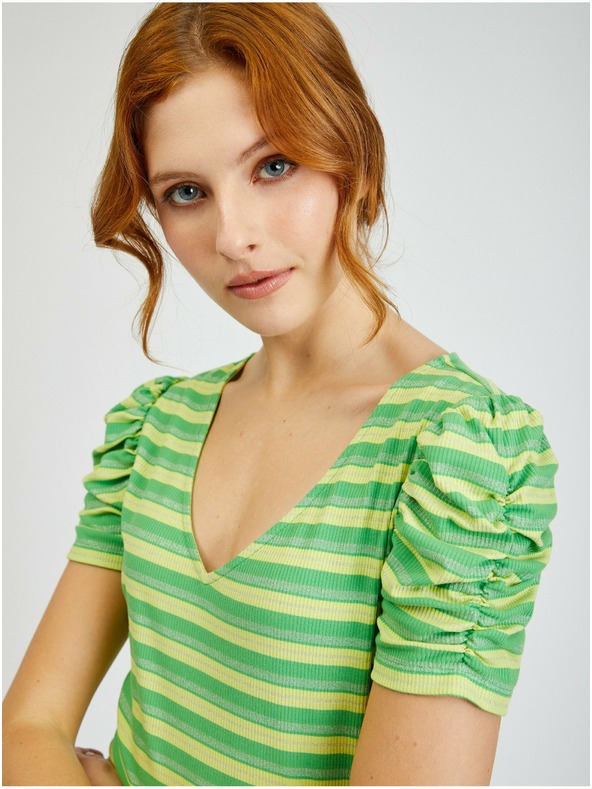 Orsay Žuto-zelena ženska prugasta majica ORSAY