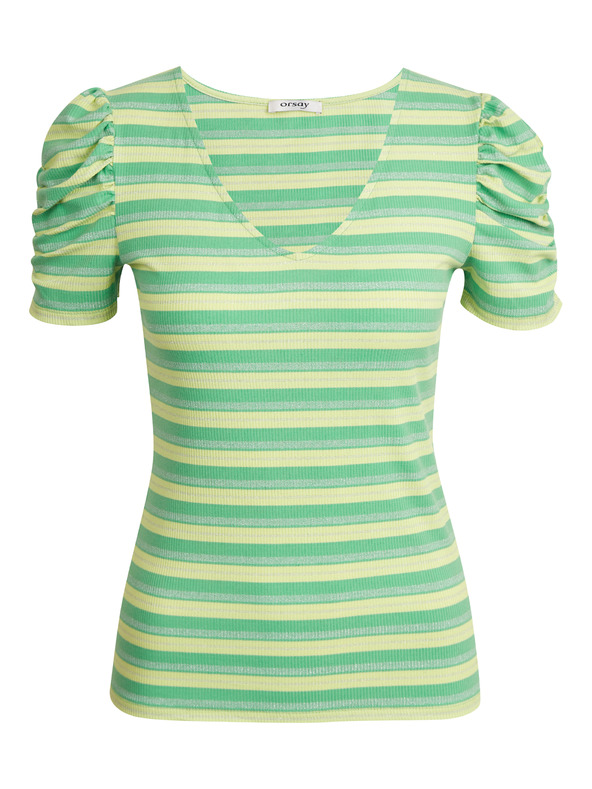 Orsay Žuto-zelena ženska prugasta majica ORSAY