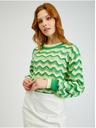 Orsay Žuto-zeleni ženski prugasti pulover ORSAY