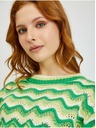 Orsay Žuto-zeleni ženski prugasti pulover ORSAY