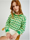 Orsay Žuto-zeleni ženski prugasti pulover ORSAY