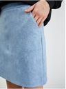 Orsay Svjetloplava ženska suknja od brušene kože ORSAY