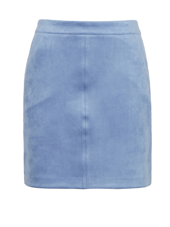 Orsay Svjetloplava ženska suknja od brušene kože ORSAY
