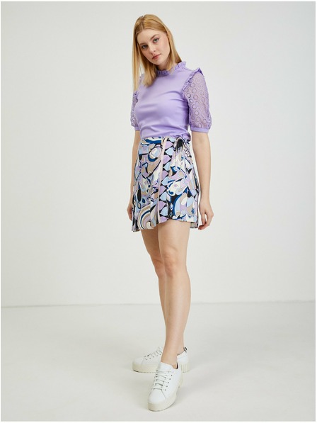 Orsay Plavo-ljubičaste ženske suknja-kratke hlače na preklop s uzorkom OR