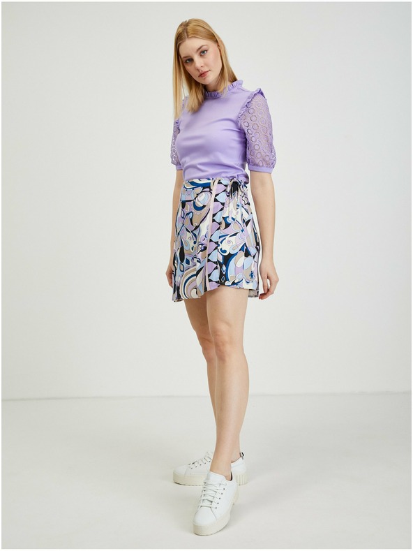 Orsay Plavo-ljubičaste ženske suknja-kratke hlače na preklop s uzorkom OR
