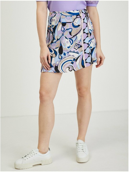 Orsay Plavo-ljubičaste ženske suknja-kratke hlače na preklop s uzorkom OR