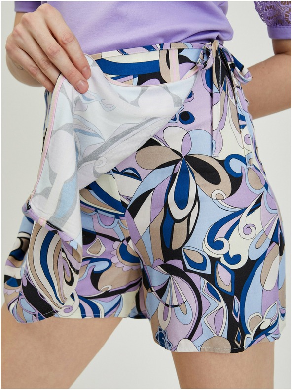 Orsay Plavo-ljubičaste ženske suknja-kratke hlače na preklop s uzorkom OR