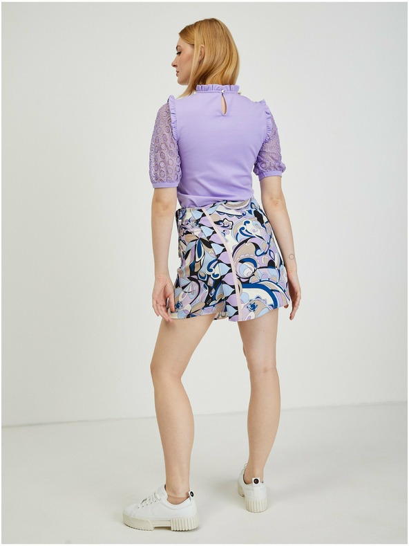 Orsay Plavo-ljubičaste ženske suknja-kratke hlače na preklop s uzorkom OR