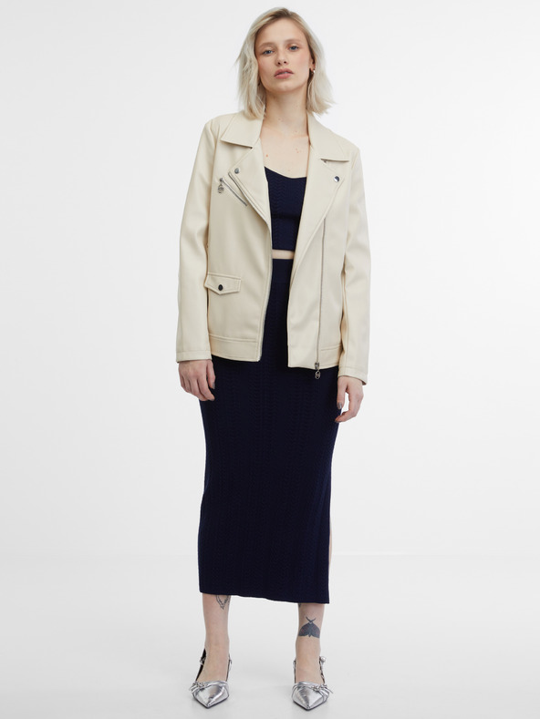 Orsay Bež ženska kožna jakna ORSAY