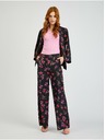 Orsay Crne ženske široke hlače cvjetnog uzorka ORSAY