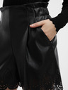 Orsay Crne ženske kratke hlače od umjetne kože ORSAY