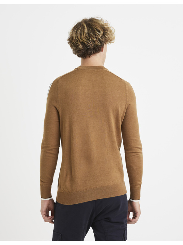 Celio Celio Veritas smeđi džemper od mješavine vune