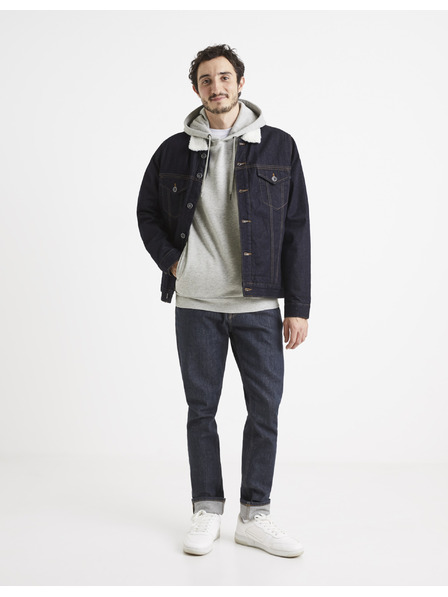 Celio Siva muška osnovna Celio majica s kapuljačom