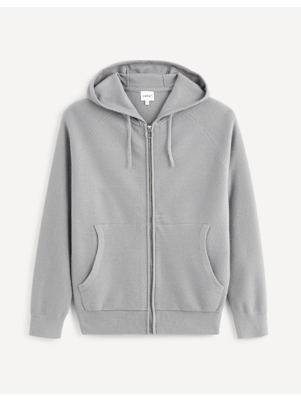 Celio Celio siva muška majica s kapuljačom