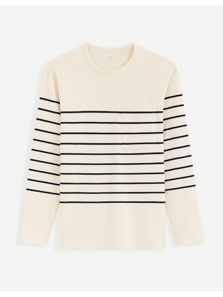 Celio Celio Veboxmlr krem ​​muška majica na pruge