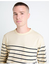Celio Celio Veboxmlr krem ​​muška majica na pruge