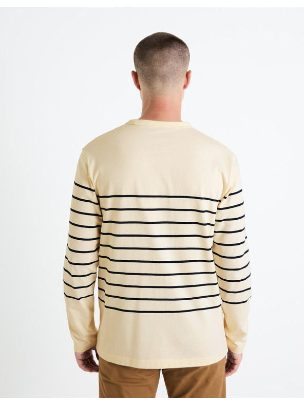 Celio Celio Veboxmlr krem ​​muška majica na pruge