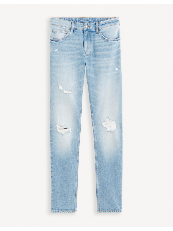 Celio Svijetlo plave muške slim fit traperice Celio Fostroy