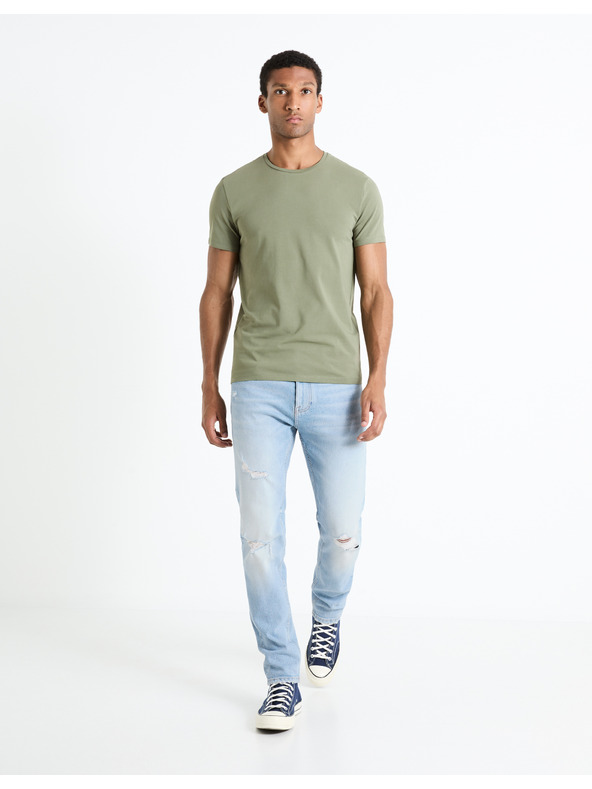 Celio Svijetlo plave muške slim fit traperice Celio Fostroy