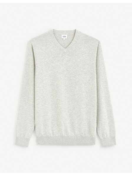 Celio Svijetlo sivi muški base džemper Celio Decoton