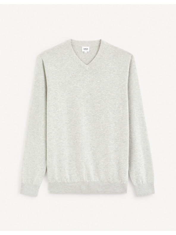 Celio Svijetlo sivi muški base džemper Celio Decoton