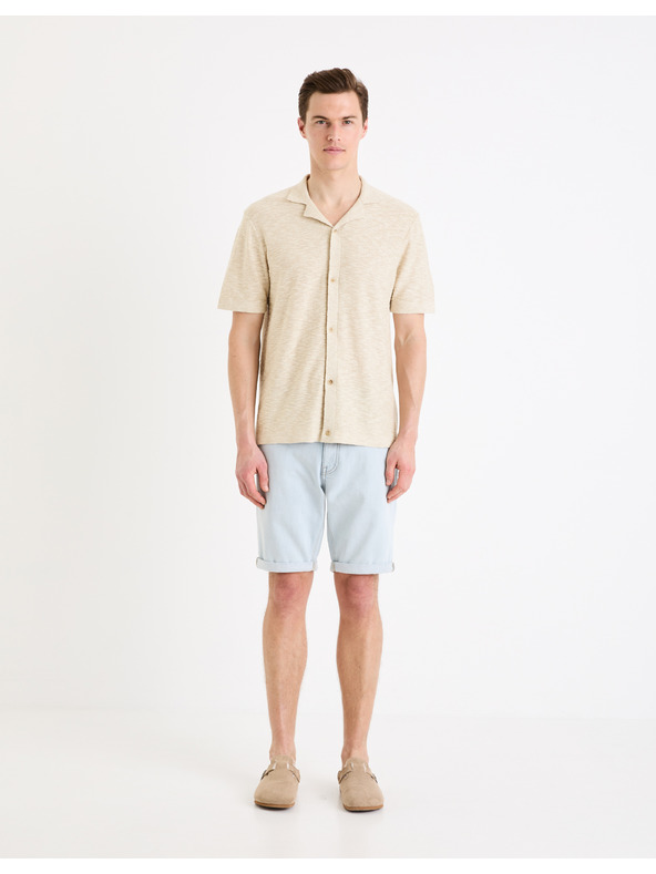 Celio Svijetloplave muške traper kratke hlače Celio Boknitbm