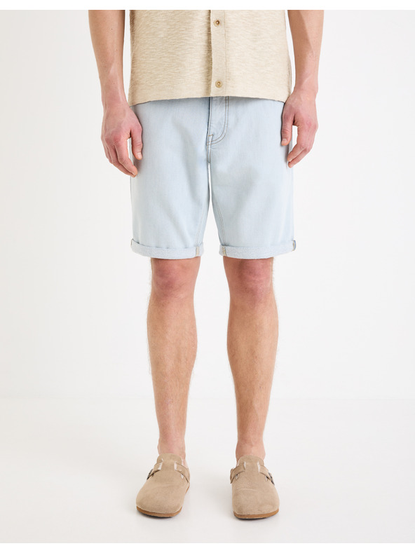 Celio Svijetloplave muške traper kratke hlače Celio Boknitbm