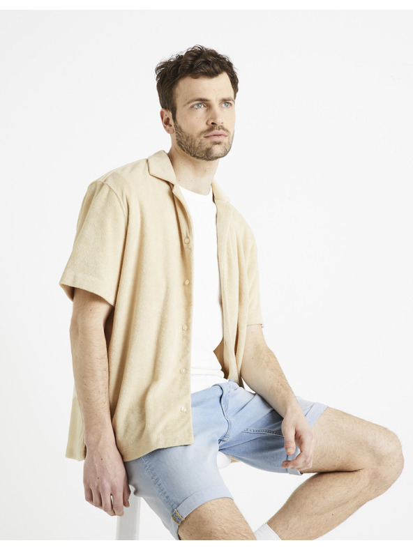 Celio Celio Dabob muška bež košulja