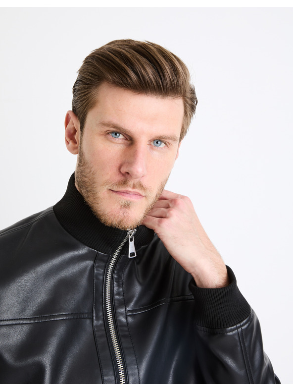 Celio Crna Celio Gumati muška kožna jakna