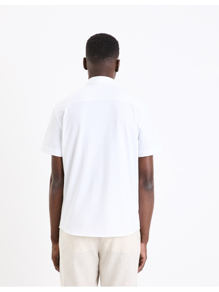 Celio Celio Barik bijela muška košulja kratkih rukava