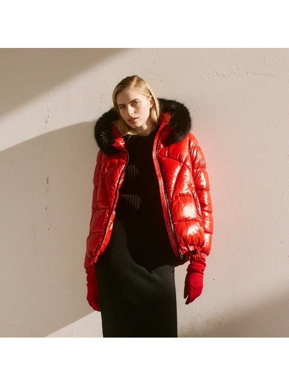 Geox Crvena pernata jakna Geox Backsie