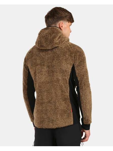 Kilpi Muška kosmatа flis dukserica s kapuljačom Kilpi NORKA-M Smeđa